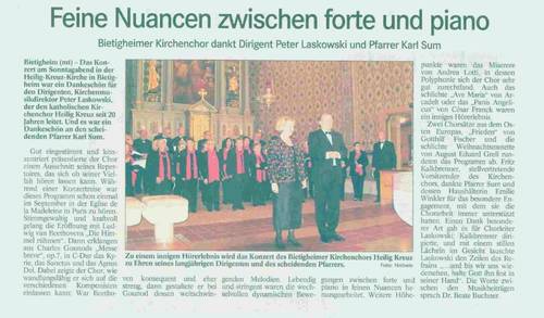 Quelle: Badische Neueste Nachrichten, 6. Oktober 2009